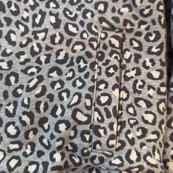 Old Navy Gray Leopard Print Kids Hoodie - Picture 5 of 6